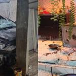 Homem joga carro contra a própria casa após esposa se recusar a ter relações sexuais com ele