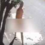 Vídeo: homem é agredido por populares e preso após andar pelado por bairro em MG