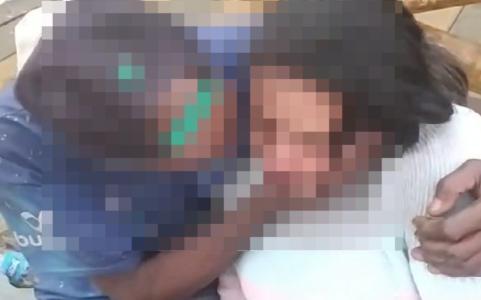 Foto mostra homem forçando beijo em mulher