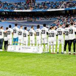 Jogadores do Real Madrid prestam homenagem a Vini Jr no Santiago Bernabéu 