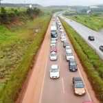 Após homem ser morto tiros, motoristas enfrentam congestionamento quilométrico na BR-040, na Grande BH