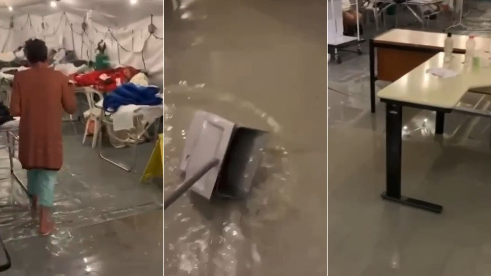 Vídeo: hospital de campanha fica alagado pela segunda vez em BH
