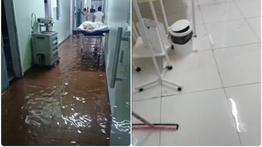Hospital de Machacalis foi inundado pela forte chuva