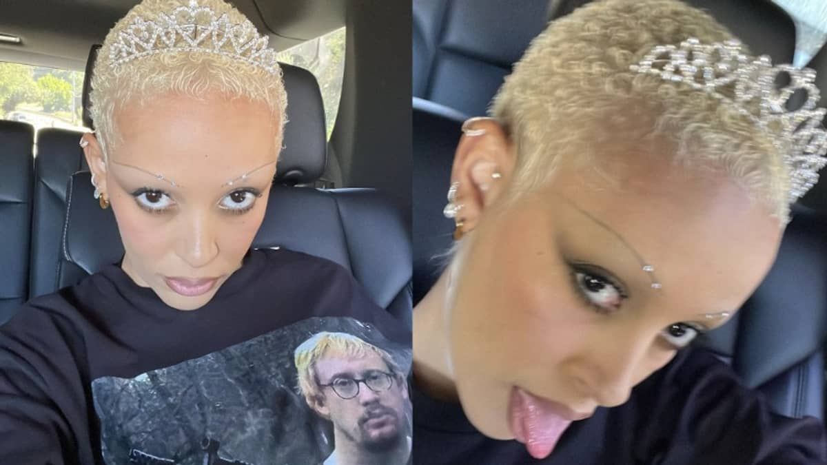 Doja Cat é cancelada por usar camiseta com imagem de comediante ligado a neonazistas