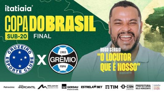 Hugo Sérgio vai narrar a partida entre Cruzeiro e Grêmio, pela final da Copa do Brasil Sub-20