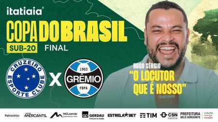 Hugo Sérgio vai narrar a partida entre Cruzeiro e Grêmio, pela final da Copa do Brasil Sub-20