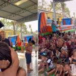 Hulk visita projeto social no Dia das Crianças e recebe carinho da garotada