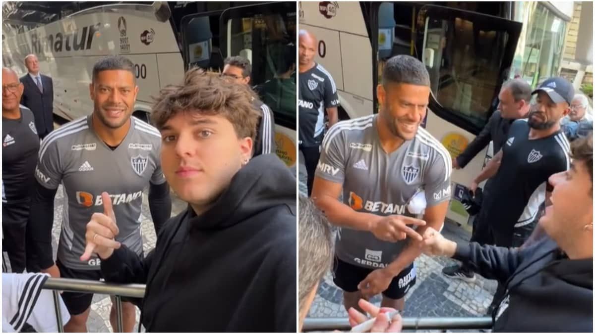 Influenciador faz desafio e vence Hulk, do Atlético, três vezes; assista