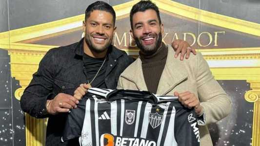 Hulk e Gusttavo Lima se encontraram em Pedro Leopoldo