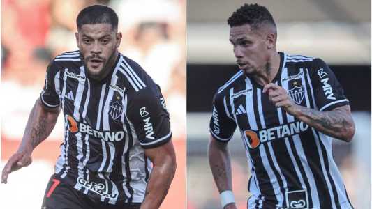 Hulk e Paulinho, atacantes do Atlético e esperanças de gol na temporada