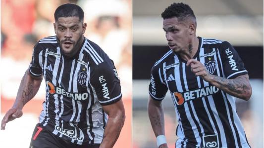 Hulk e Paulinho, atacantes do Atlético e esperanças de gol na temporada