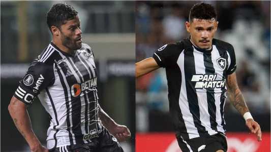Hulk e Tiquinho Soares, atacantes de Atlético e Botafogo
