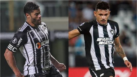 Hulk e Tiquinho Soares, atacantes de Atlético e Botafogo