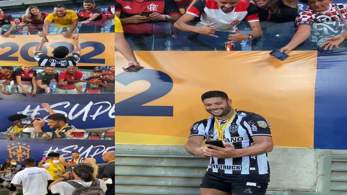 #TBT: Hulk é tietado por torcedores do Flamengo, após conquista do Atlético