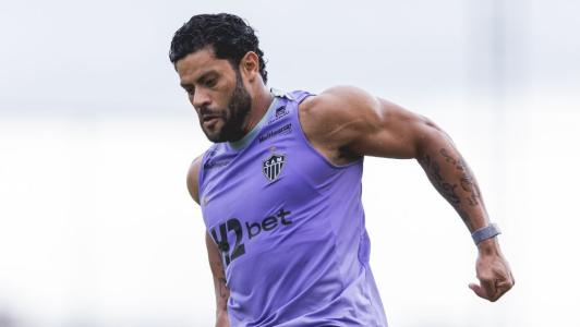 Hulk durante treino do Atlético em 6 de janeiro de 2026, na Cidade do Galo