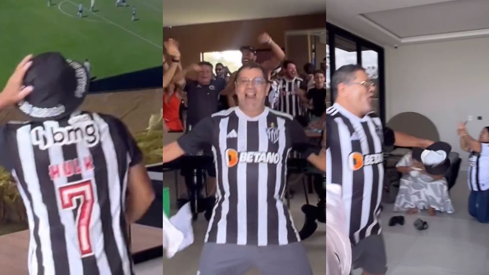 Hulk e família vão à loucura com virada do Atlético sobre o Grêmio