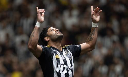 Hulk comemora gol em Atlético x Independiente del Valle, pela Copa Sul-Americana 2025