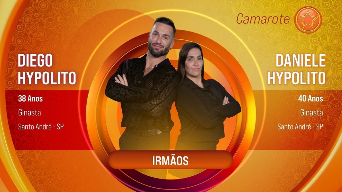 Daniele e Diego Hypolito são confirmados no BBB 25, conheça a dupla de atletas do grupo Camarote
