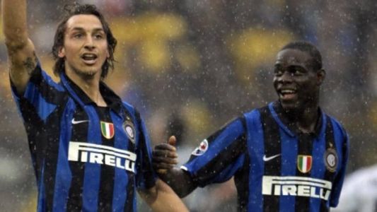 Ibrahimovic e Balotelli jogaram juntos na Inter de Milão em duas temporadas
