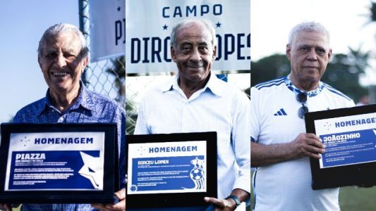 Ídolos eternos do Cruzeiro são homenageados em vida pela diretoria da SAF do Cruzeiro