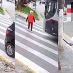 Idosa é atropelada por ônibus e perde as duas pernas em Cajamar, na Grande SP; vídeo