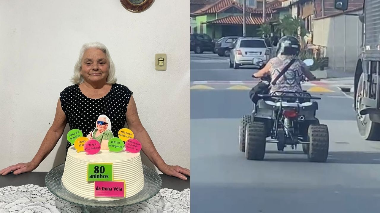Vídeo: idosa de 80 anos que pilota quadriciclo em cidade de MG tem rotina das 6h às 22h