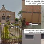 Igreja é invadida e cinco imagens são levadas por criminosos, em Contagem, na Grande BH