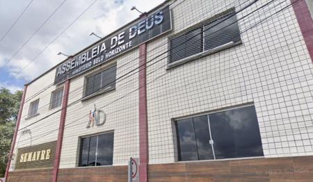 Foto mostra igreja evangélica no bairro Santa Maria, em Belo Horizonte