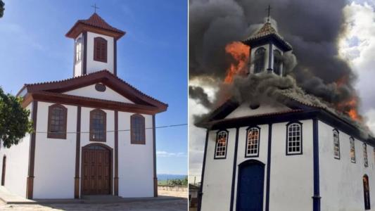 Igreja foi completamente reconstruída após incêndio