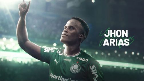 Anúncio do meia-atacante Jhon Arias pelo Palmeiras