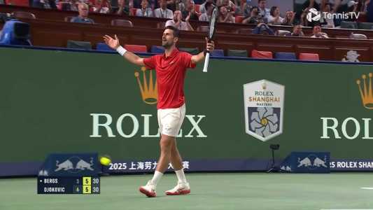 Novak Djokovic no Masters 1000 de Xangai