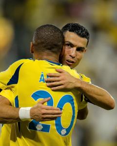 Cristiano Ronaldo e Ângelo jogam juntos no Al-Nassr • Divulgação/Al-Nassr