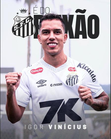 Igor Vinícius deixou o São Paulo e foi oficializado como reforço do Santos