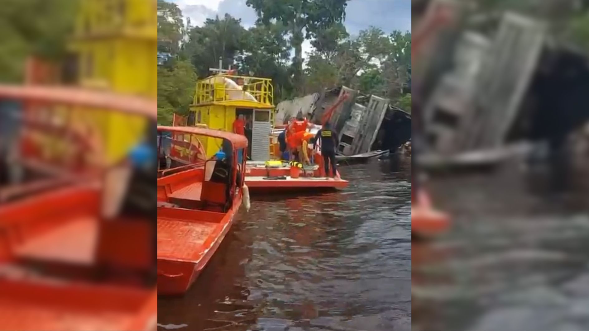 Buscas por desaparecidos após barco pegar fogo no Amazonas continuam