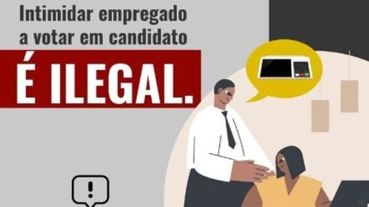 Imagem da campanha do MPT contra Assédio Eleitoral