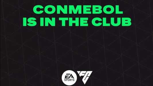 Imagem da divulgação da parceria entre EA Sports e Conmebol