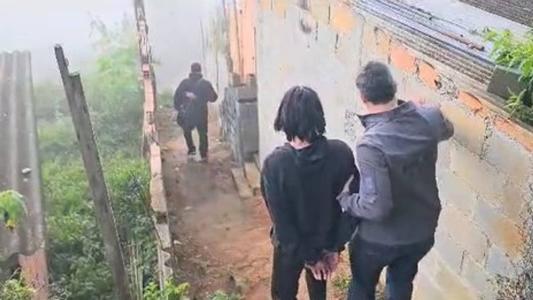 Imagem da prisão do jovem de 19 anos