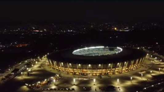 Imagem de drone do Mineirão nesta quarta, 02/08