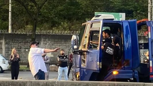 Imagem do dia da reconstituição do crime