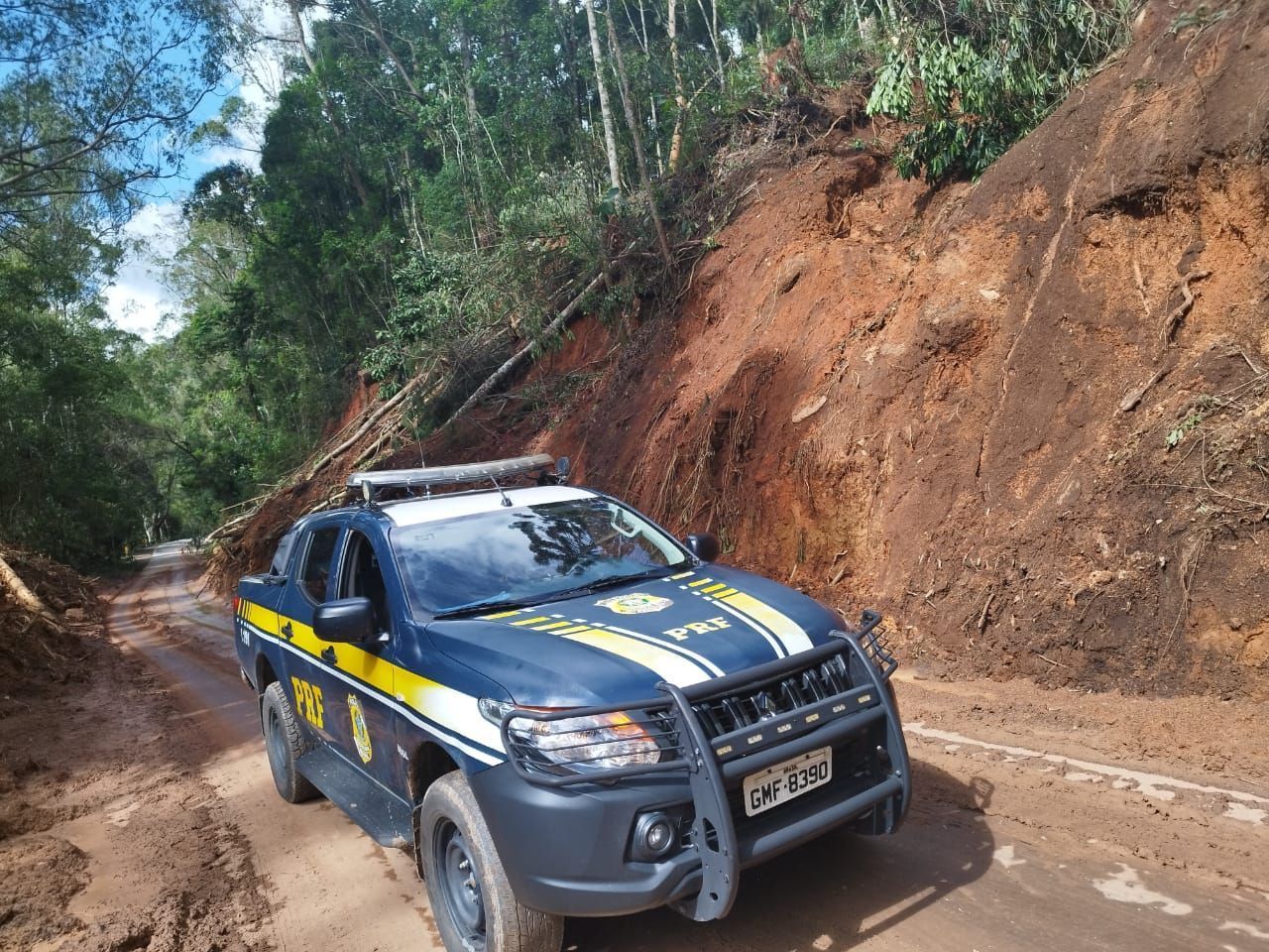Chuvas causam bloqueios e queda de árvores no Sul de Minas