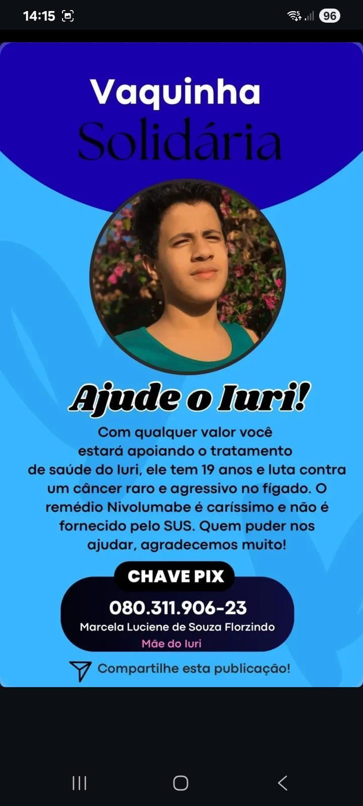 Família faz vaquinha para compra de remédios de jovem com doença rara e grave