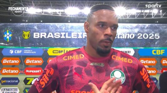 Carlos Miguel, goleiro do Palmeiras, após partida contra o Cruzeiro