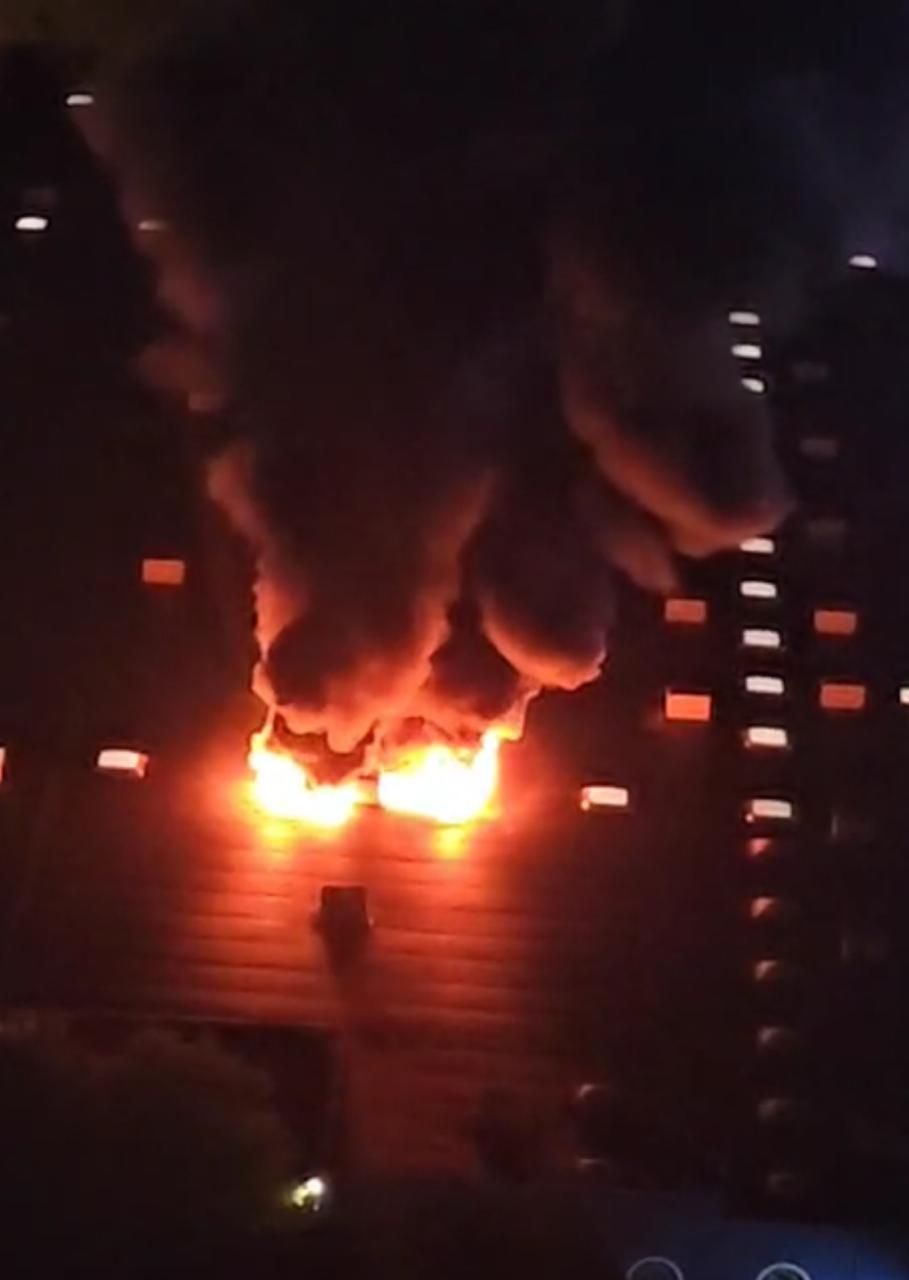 Vídeo: Mulher é socorrida em incêndio que atingiu pet shop e supermercado em Osasco, SP