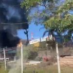 Vídeo: incêndio atinge carro em loja de peças automotivas no Anel Rodoviário, em BH