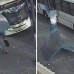 Ponto de ônibus desaba e mulher escapa por muito pouco em GO; veja o momento