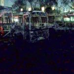 Incêndio na Pampulha, em BH, destruiu cinco veículos que seriam de um banco; veja imagens