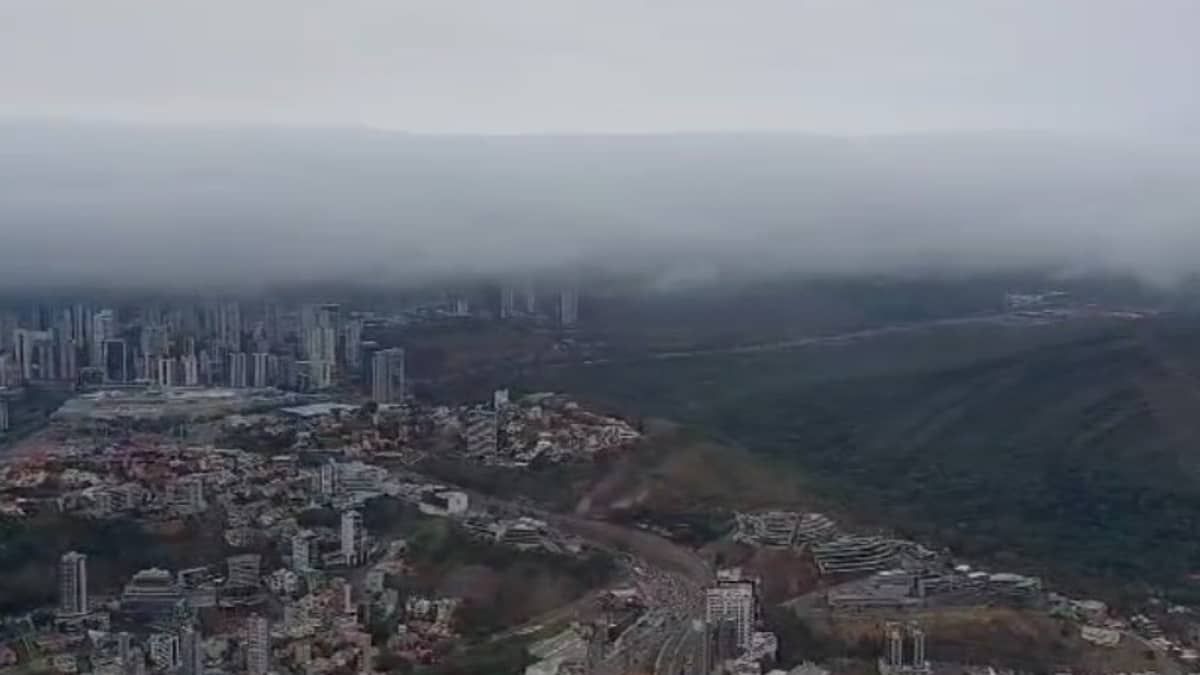 Vídeo mostra Serra do Curral encoberta por ‘nuvem’ após onda de calor dos últimos dias  
