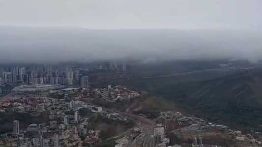 Imagem mostra Serra do Curral encoberta nesta sexta-feira (29)