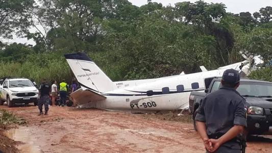 Imagens da queda de avião em Barcelos, Interior do Amazonas
