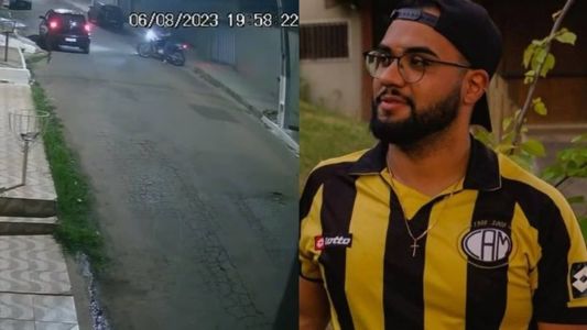 Imagens do circuito de segurança mostram o momento do crime